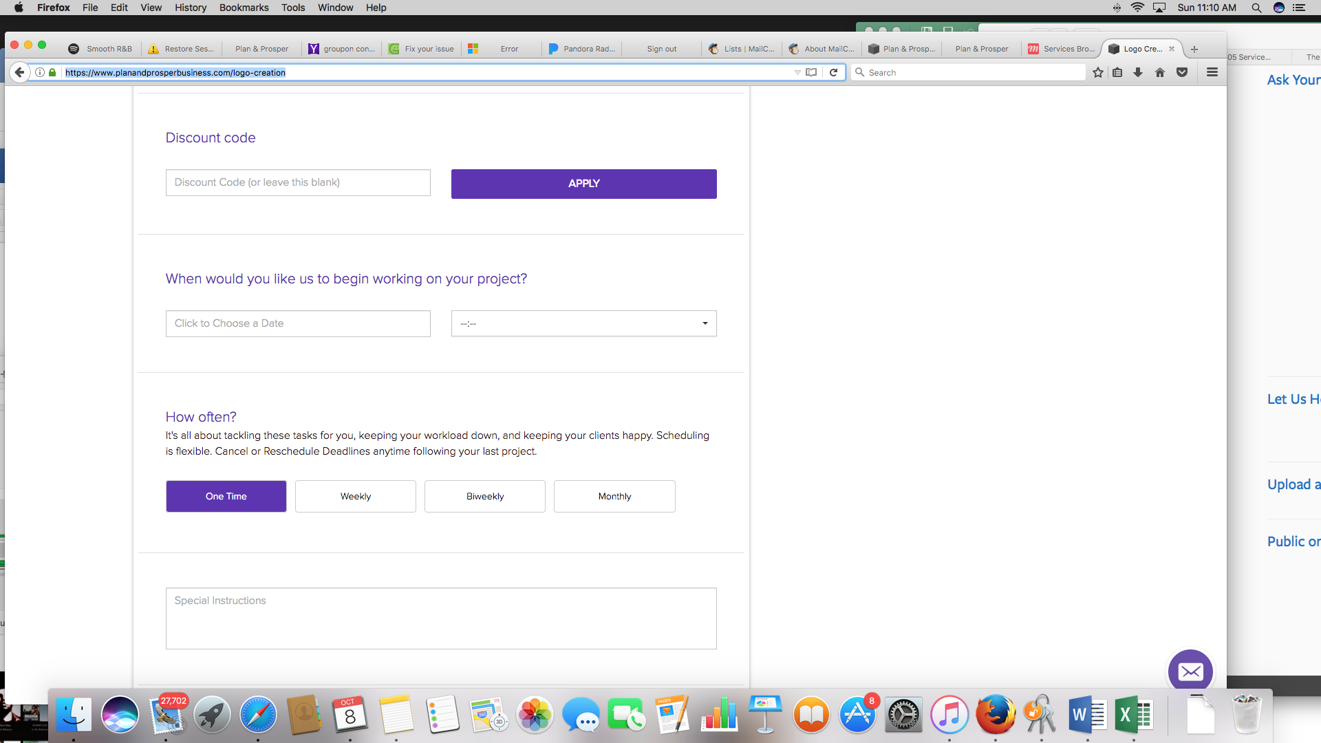 Creating recurring payment form with discount/coupon feature